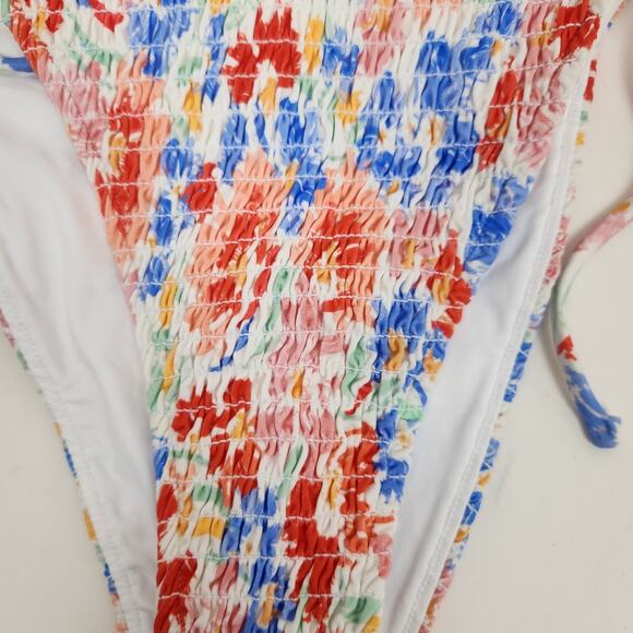 L*Space Aubree Bikini Bitsy Bottom in Flowers Forever Size Medium NWT Tie Sides - Picture 3 of 6